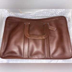 Coach Brown Leather Briefcase